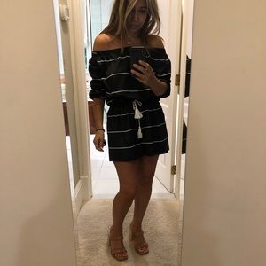 Cute black off the shoulder Romper